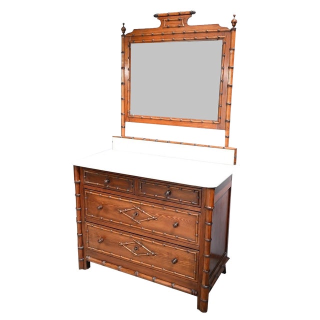 Small Dresser Dressmaker in Pitchpin & Bamboo Spirit, 1920s For Sale