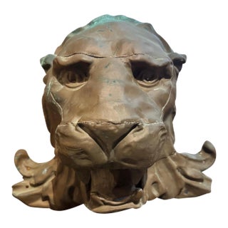 19th Century Copper Lion Victorian Ceiling Corice Piece For Sale