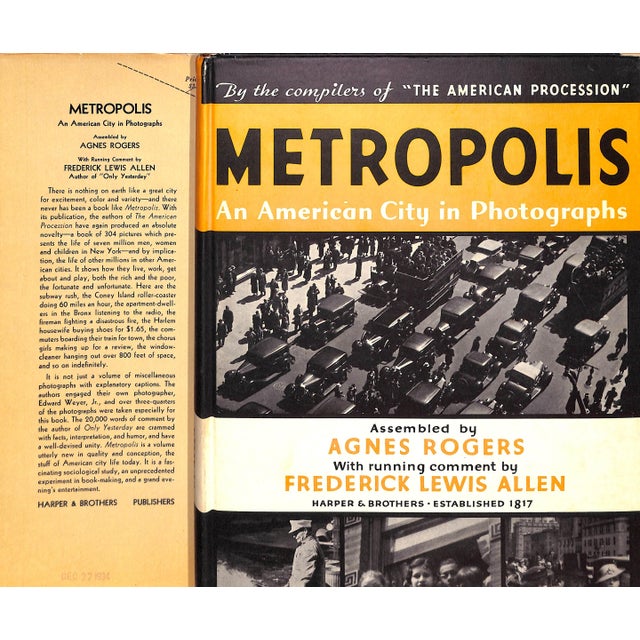 Traditional "Metropolis: An American City in Photographs" 1934 Rogers, Agnes [Assembled By] For Sale - Image 3 of 12