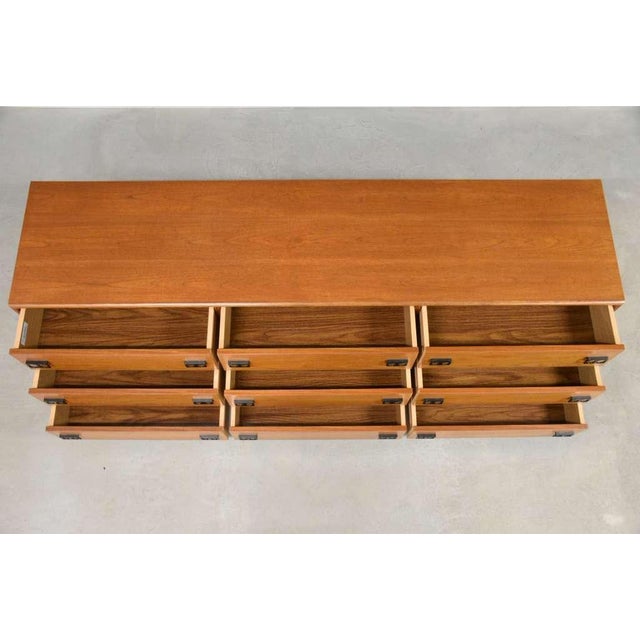 Wood Mid Century Modern Teak 76” Dresser For Sale - Image 7 of 9