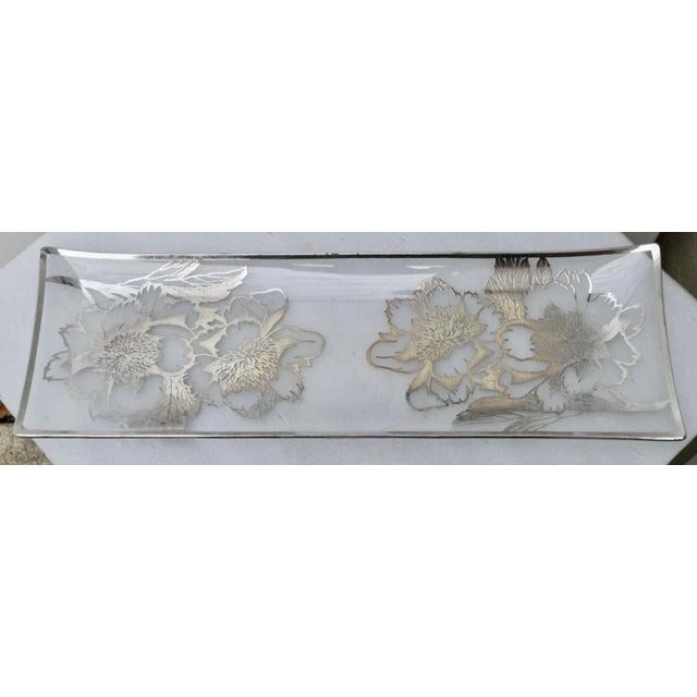 Vintage Art Nouveau Silver Overlay Rectangular Serving Dish For Sale - Image 4 of 10