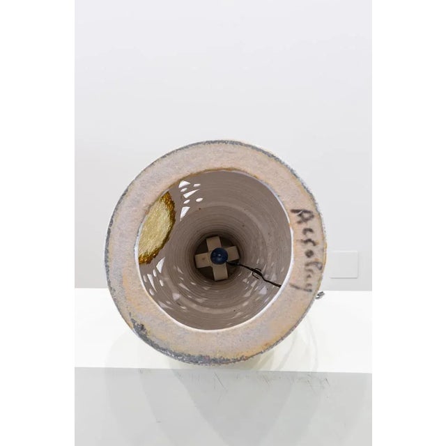 Resin Ceramic Desktop Lamp, France, 1950s For Sale - Image 6 of 8