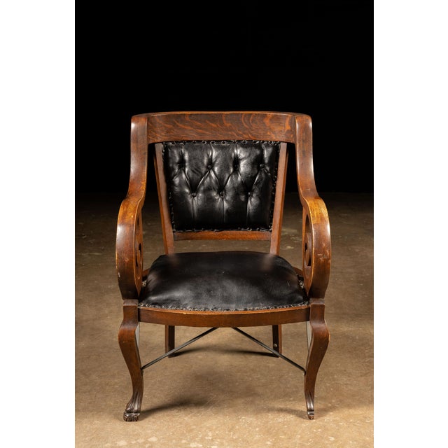 Late 19th Century Late 19th Century Billiards Room Clawfoot Chair For Sale - Image 5 of 14