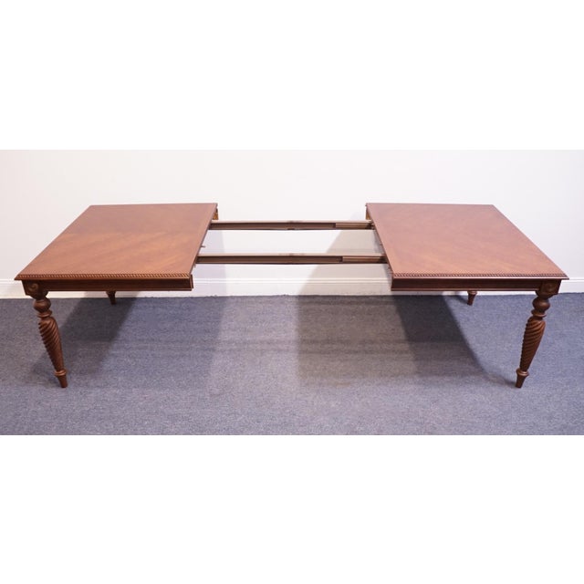 Broyhill Furniture British Empire Collection Bookmatched Cherry 71" Dining Table 682-7325-42 For Sale In Kansas City - Image 6 of 11