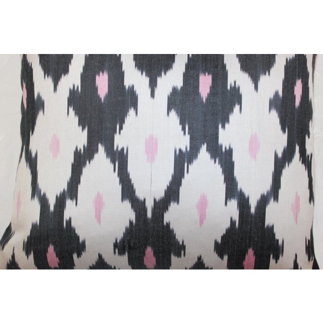 Contemporary Contemporary Silk Ikat Bohemian Throw Pillow For Sale - Image 3 of 9