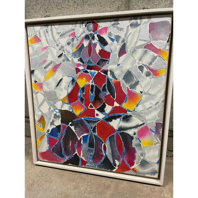 Blue Contemporary Fine Art on Canvas by Hadley Holiday For Sale - Image 8 of 8