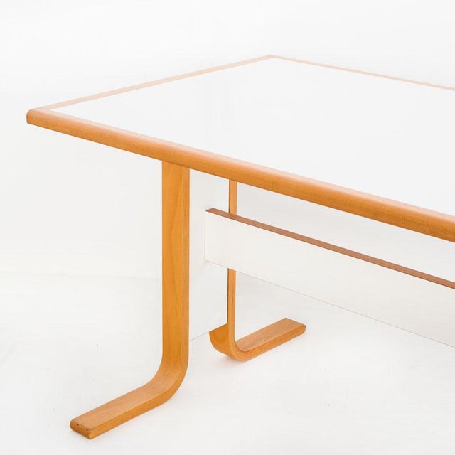1980s Vintage Scandinavian Beechwood Table with Extension, Sweden, 1980s For Sale - Image 5 of 15