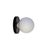 Globe Bathroom Sconce, Black, 5in Glass Globe, by Research.Lighting, Modern, Minimalist, Contemporary, Led Wall Light For Sale In New York - Image 6 of 8