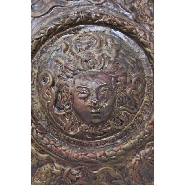 Rare Harold Studios Medusa Parade Shield Wall Sculpture After the 1552 Jörg Sigman Masterpiece For Sale - Image 10 of 18