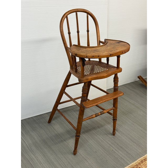 Victorian Cane Seat Child’s High Chair, 19th Century For Sale - Image 9 of 12