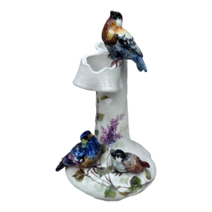 Majolica Vase Birds & Lilac Jerome Massier Fils Circa 1900