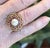 18k Yellow Gold Domed Basket-Weave Pearl and Ruby Cocktail Ring For Sale - Image 10 of 12