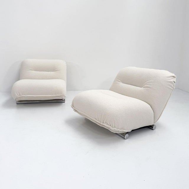 Lounge Chairs by Giuseppe Munari for Poltrona Munari, 1970s, Set of 2 For Sale - Image 4 of 15