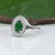2Ct Tsavorite Garnet Ring With Natural Diamond Accents: Solid 14k Gold, 9x6.5mm, Size 6.75 For Sale In Columbus - Image 6 of 9