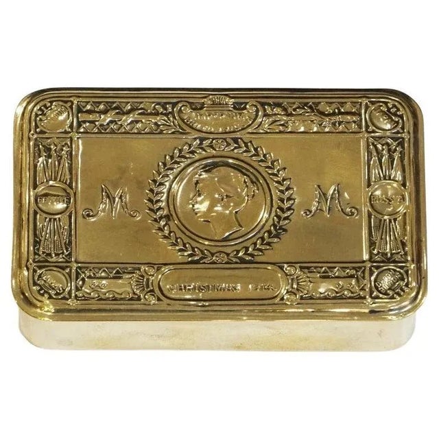 Brass Princess Mary Box, Wwi Era, Christmas, 1914 For Sale - Image 8 of 8