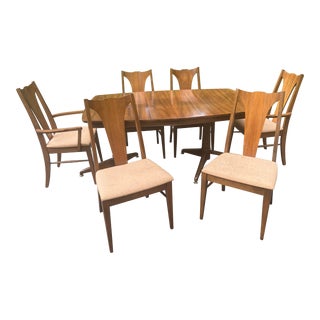 Kent Coffey Perspecta Dining Table & 6 Chairs For Sale