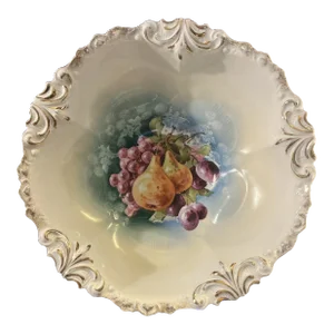Antique Rs Prussia Hand Painted Berry Bowl