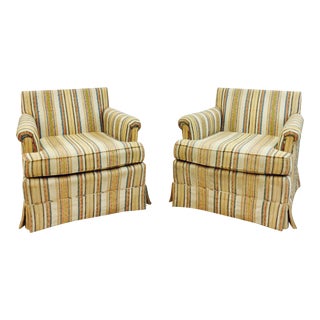 Henredon Vintage Club Chairs - A Pair For Sale