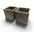 Neoclassical Pair of Vintage Neoclassical Style Faux-Stone Resin Square Planters For Sale - Image 3 of 8