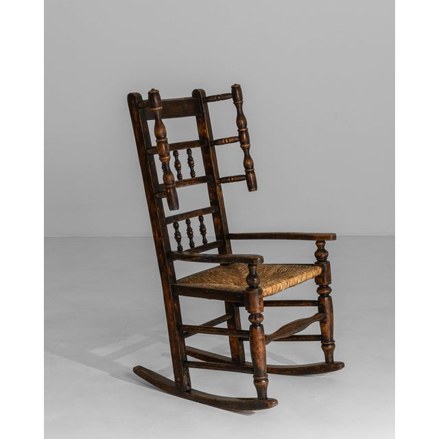 19th Century English Lancashire Ash and Elm Spindle Wingback Chair For Sale In Greensboro - Image 6 of 18