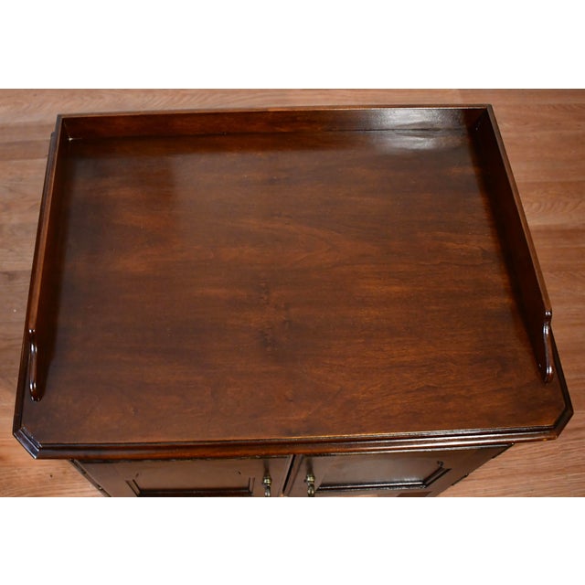 Modern 1950s Vintage Solid Walnut Pair of Nightstands / Bed Side Tables For Sale - Image 3 of 13