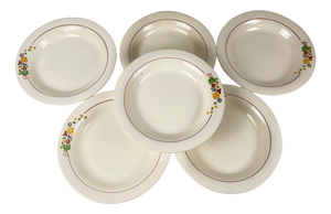 Semi-Deep Plates from Longwy, 1890s, Set of 6