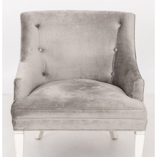 Jonathan Adler Velvet Upholstered Armchairs, Pair For Sale In New York - Image 6 of 8