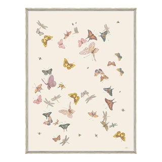 "Daydream" Chinoiserie Butterflies Art Print by Allison Cosmos For Sale