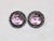 Mid-Century Modern Vintage 1950s Signed Napier Round Silvertone Faux-Amethyst Clip Earrings- 2 Pieces For Sale - Image 3 of 8