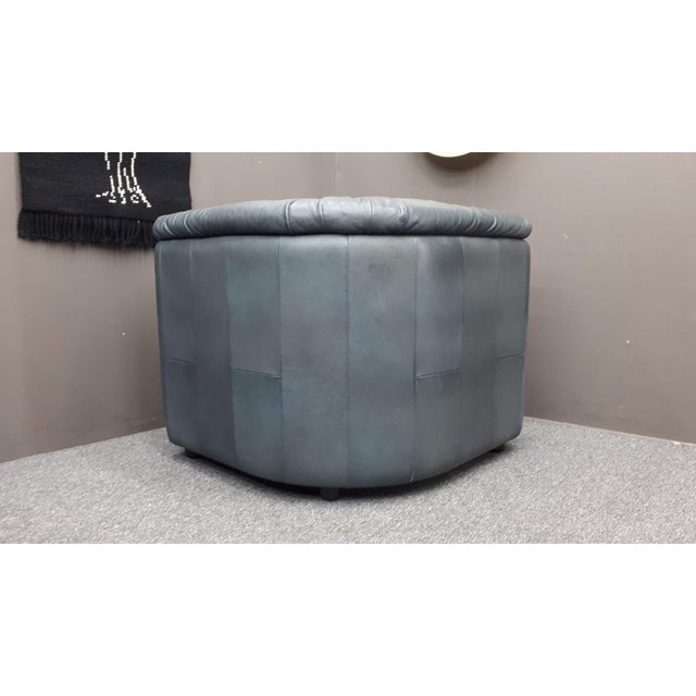 Modular Buffalo Leather Seating Group attributed to Laauser, 1980s Set of 5 For Sale - Image 13 of 15