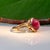 Metal 7.8Ct Star Ruby Cabochon North South Ring With Earth-Mined Diamond Accents: Solid 14k Gold, Size 6.75 For Sale - Image 7 of 9