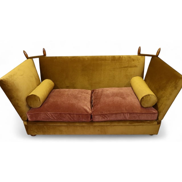 Tiplady 3-Seater Sofa in Butterscotch and Salmon Velvet from George Smith, 2010s For Sale - Image 3 of 18