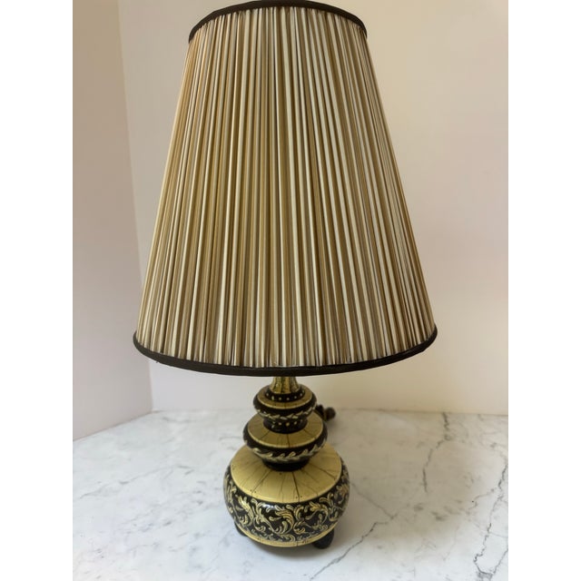 Mid 20th Century Boho Table Lamp With Custom Shade For Sale - Image 11 of 11
