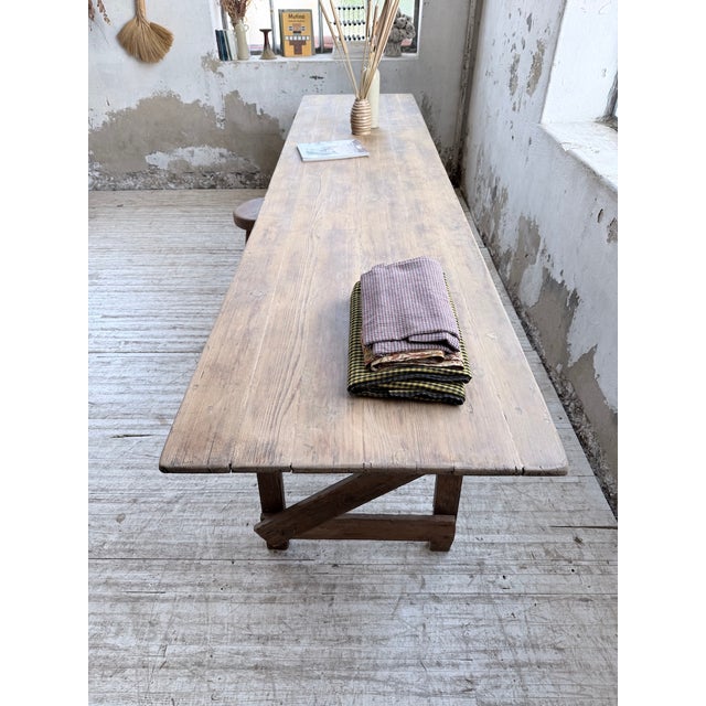 Pine Farmhouse Folding Table, 1950s For Sale - Image 17 of 18