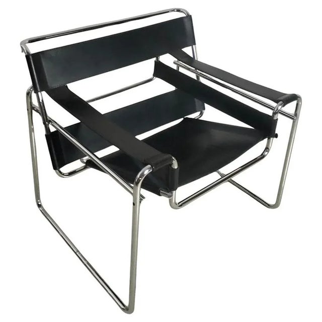 Wassily Chair in Steel and Leather by Marcel Breuer for Gavina, 1960s For Sale - Image 16 of 16