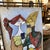 1950s Mid-Century Modern Iron Framed Hand Painted Ceramic Italian Plaque For Sale - Image 11 of 11