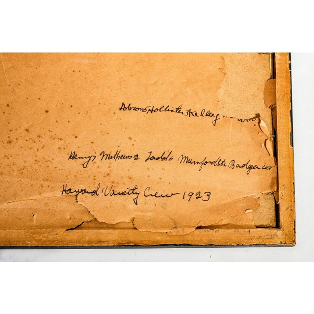 Rare Pair of Framed Antique Harvard University Rowing Crew Photographs Photos Portrait Sports Team Man Cave Home Wall Decor For Sale - Image 17 of 18