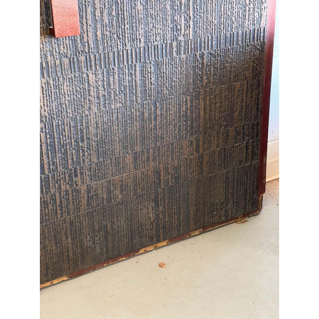 1970s Forms and Surfaces Custom Brutalist Bronze Doors Set of 2