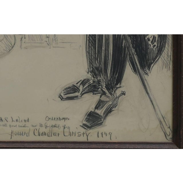 Illustration Howard Chandler Christy (1872-1952), Original Charcoal Illustration 39"x24" For Sale - Image 3 of 6