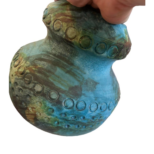 This is an Italian Brutalist/ Midcentury pottery piece designed by Alvino Bagni for Raymor from the ‘Sea Garden’...