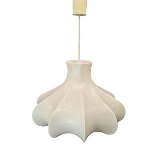 Cocoon Flower Pendant Lamp attributed to Friedel Wauer for Goldkant Leuchten, Germany, 1960s For Sale