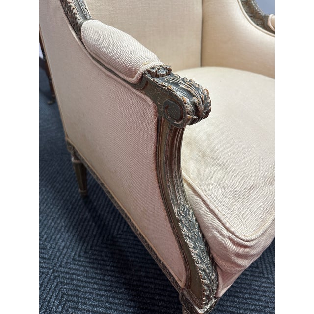 Beige French Louis XVI Style 19th Century Carved Chair For Sale - Image 8 of 11