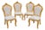 Late20C Italian Baroque Gold Beech Dining Chairs-Set of 4 Pc For Sale