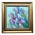 Framed Flower Blue-Violet Irises Original Painting by Artist Valeriya Serova For Sale