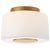 Barbara Barry for Visual Comfort Signature Acme Small Flush Mount in Soft Brass with White Glass For Sale