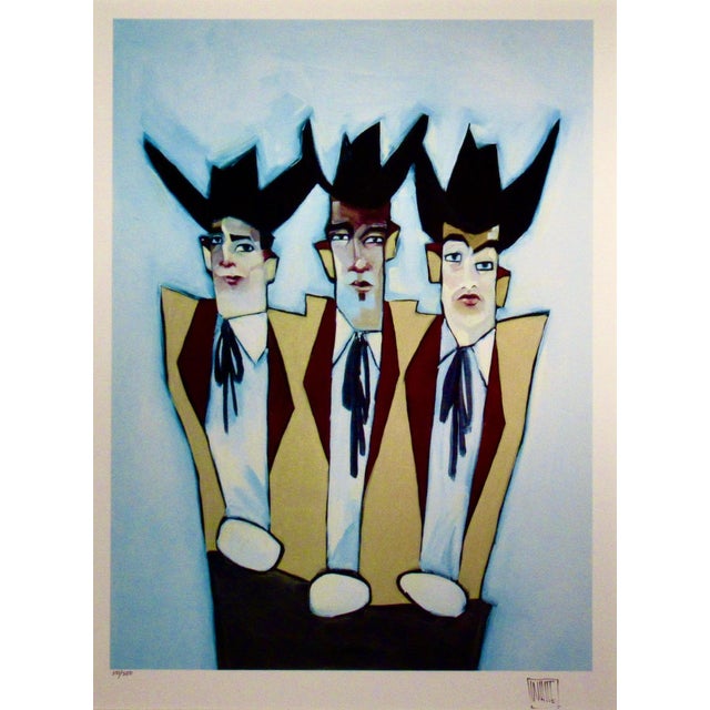 Michael Todd White Crude Oil Men C. 2000 Original Print For Sale - Image 4 of 7