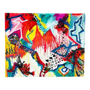 "Once Upon a Time" Mixed Media Artwork on Canvas by Esther Ritz
