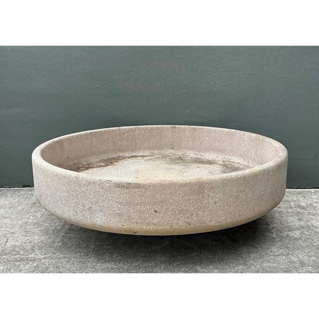 Vintage Monumental Stone Disc Garden Planter For Sale In West Palm - Image 6 of 11