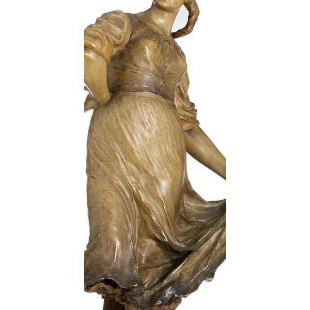 Sculpture - Friedrich Goldscheider Sculpture - 19th Century. Female Figure. Austrian sculpture from the early 19th century...