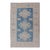 Turkish Oushak Rug With Geometric Medallion Design in Blue and Beige For Sale